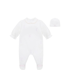 Lucy Bunny Babygrow & Hat Two-Piece Set