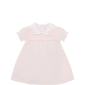 Lucia Embroidered Floral Pleated Dress