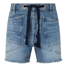 Moxie Drawstring Denim Shorts