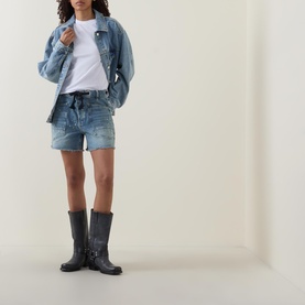 Moxie Drawstring Denim Shorts