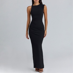 Keoni Asymmetric Draped Maxi Dress