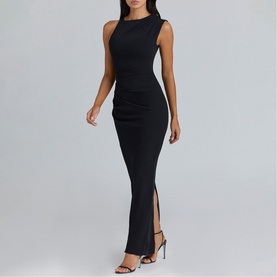 Keoni Asymmetric Draped Maxi Dress