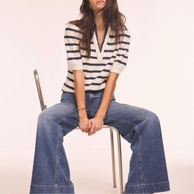 Knit Denim Mix Sweater