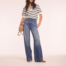 Knit Denim Mix Sweater