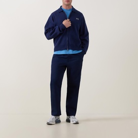 Optical Logo Zip Sweater