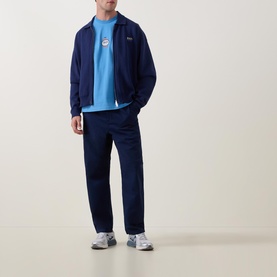 Optical Logo Zip Sweater