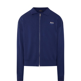 Optical Logo Zip Sweater