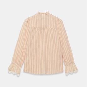 Striped Broderi&eacute; Anglaise Blouse