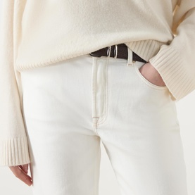 Stovepipe Straight Leg Cropped Jeans