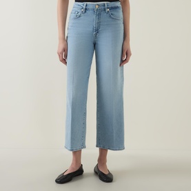 Stovepipe Straight Leg Cropped Jeans