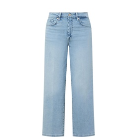 Stovepipe Straight Leg Cropped Jeans