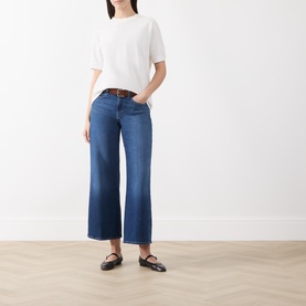 Lotta High-Rise Ankle Wide Leg Jeans