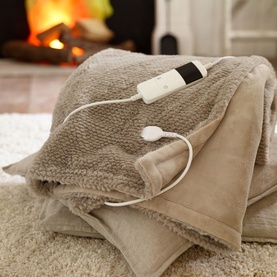 Sandringham Heated Throw Taupe