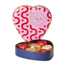 10-Piece Assorted Chocolates in Small Heart Tin Box 48g