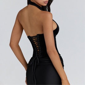Zia Velvet Halter Neck Top