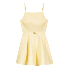Belted Mini Flared Dress