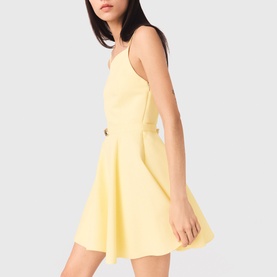 Belted Mini Flared Dress