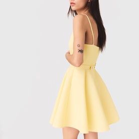 Belted Mini Flared Dress