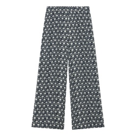 Geo Printed High-Rise Wide Leg Trousers