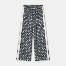 Geo Printed High-Rise Wide Leg Trousers