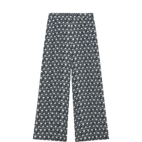 Geo Printed High-Rise Wide Leg Trousers