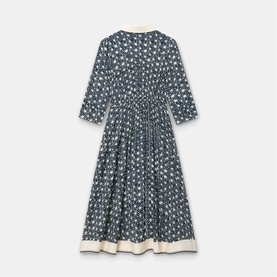 Printed Contrast Trim Shirt Dress