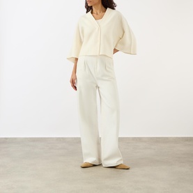 Cropped Wool Cardigan