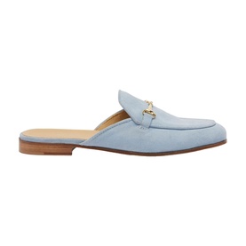 Loafer Suede Snaffle Trim Mules