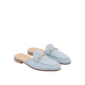 Loafer Suede Snaffle Trim Mules