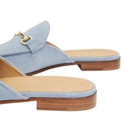 Loafer Suede Snaffle Trim Mules