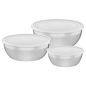 Freezinox Three-Piece Round Food Container Set
