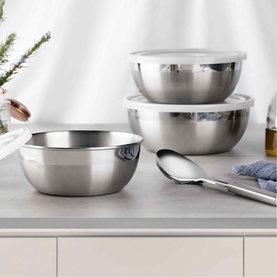 Freezinox Three-Piece Round Food Container Set