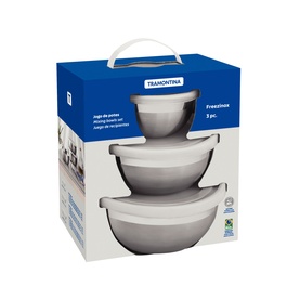 Freezinox Three-Piece Round Food Container Set