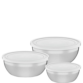 Freezinox Three-Piece Round Food Container Set
