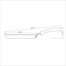 M&ocirc;naco Non-Stick Induction Pancake Frying Pan 22cm