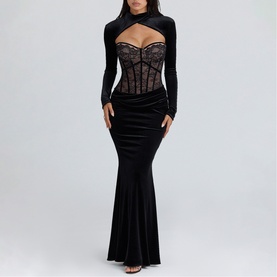 Ayana Lace Velvet Dress & Removable Bolero