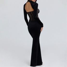 Ayana Lace Velvet Dress & Removable Bolero
