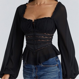 Cara Georgette Peplum Top