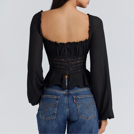 Cara Georgette Peplum Top
