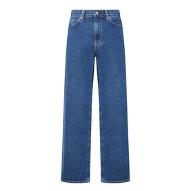 Loose Mid-Rise Straight Leg Jeans
