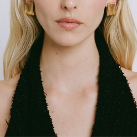 Ribbed Earrings