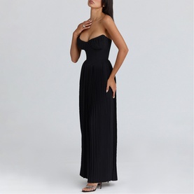 Marcella Georgette Pleated Dress