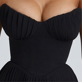 Marcella Georgette Pleated Dress