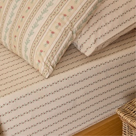Rose Floral Fitted Sheet Cream
