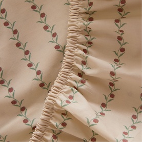Rose Floral Fitted Sheet Cream