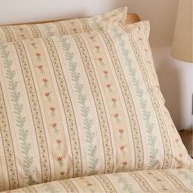 Rose Floral Pillowcase Pair Cream