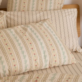 Rose Floral Pillowcase Pair Cream