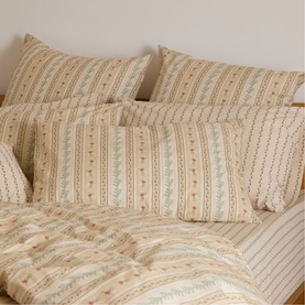 Rose Floral Pillowcase Pair Cream