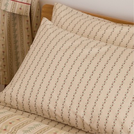 Rose Striped Pillowcase Pair Cream