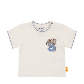 Leopard Logo T-Shirt & Striped Shorts Two-Piece Set
